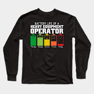 Battery Life Of A Heavy Equipment Long Sleeve T-Shirt